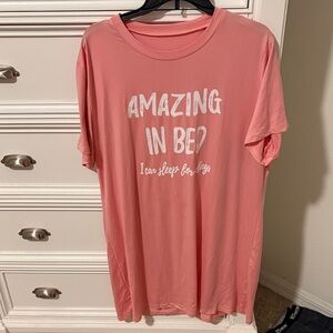 Pink Sleep Shirt - Amazing in Bed